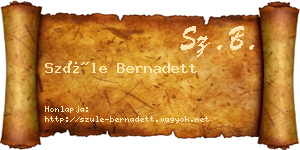 Szüle Bernadett névjegykártya