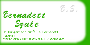 bernadett szule business card